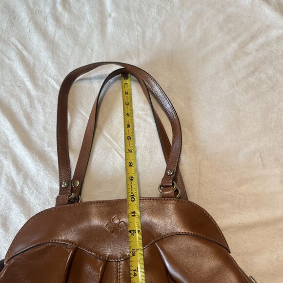 Patricia Nash Macellara Oval Satchel Shoulder Bag Tan Heritage - Picture 15 of 16